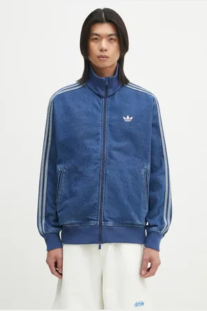 adidas Džínová mikina Adicolor Denim Firebird Track Top barva