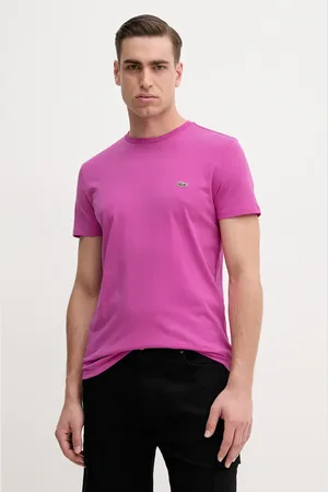 Lacoste Bavlněné tričko bílá barva
