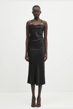 Marine Serre Šaty Satin Slip barva