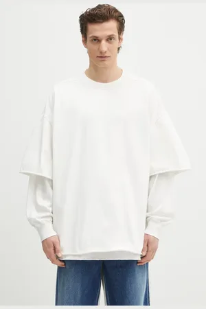 Rick Owens Bavlněné tričko s dlouhým rukávem Rick Owens Tommy Hustler barva