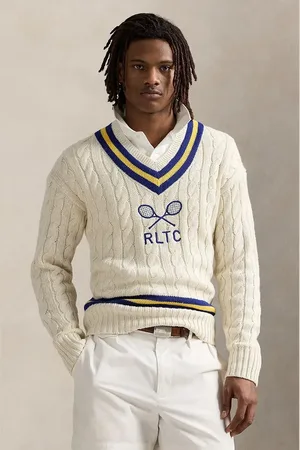 Ralph Lauren Svetr s příměsí kašmíru Long Sleeve Pullover pánský