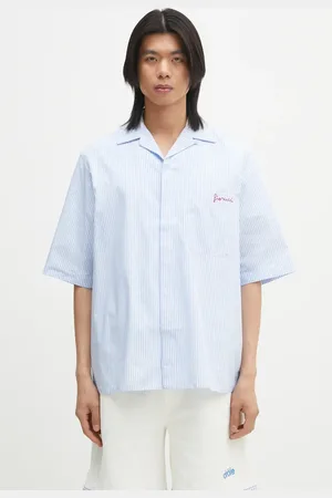 Fiorucci Bavlněná košile Striped Logo Bowling barva