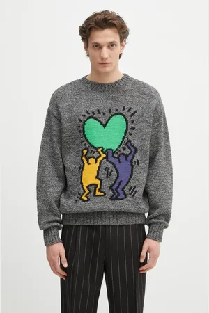 Wacko Maria Vlněný svetr x Keith Haring pánský