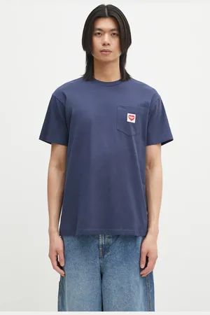 Carhartt Bavlněné tričko S/S Pocket Heart T-Shirt tmavomodrá barva