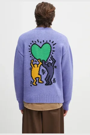 Wacko Maria Vlněný kardigan x Keith Haring pánský