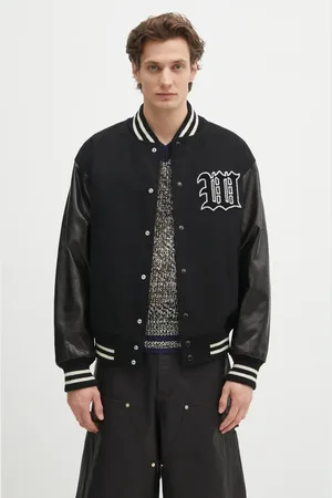Wacko Maria Vlněná bomber bunda Leather Varsity barva