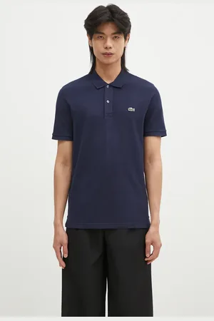 Lacoste Bavlněné polo tričko PH4012 166 tmavomodrá barva