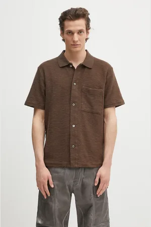 Norse projects Bavlněná košile Gustav Crochet Jersey Shirt pánská
