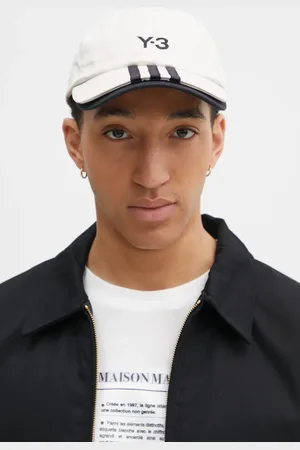 Y-3 Bavlněná baseballová čepice Stripes Double Brim Cap barva