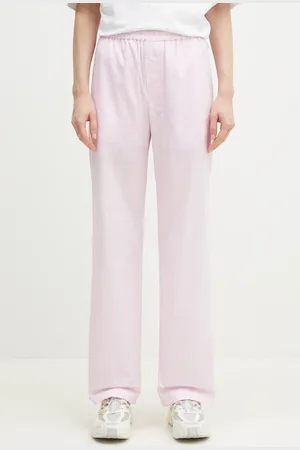Fiorucci Bavlněné kalhoty Gingham Logo barva