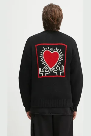 Wacko Maria Vlněný kardigan x Keith Haring pánský
