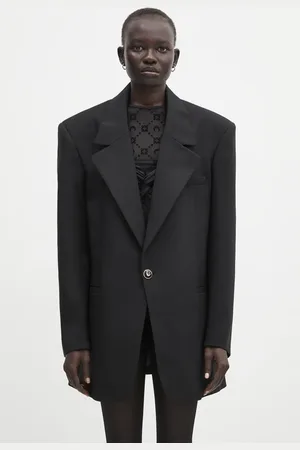 Marine Serre Vlněné sako Virgin Wool Twill Boxy barva