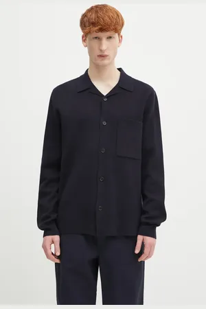 Norse projects Vlněný kardigan Nicolai Merino Cotton Milano Jacket pánský