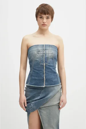 Rick Owens Džínová blůza Bustier Top dámská