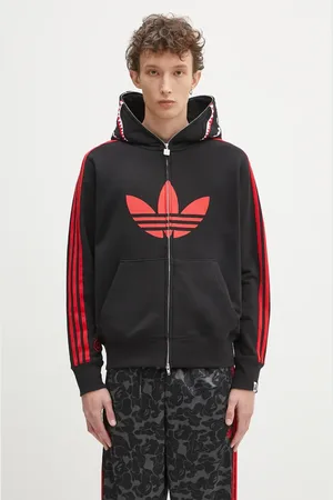 adidas Bavlněná mikina x BAPE SSTR PACK Shark FZ H barva