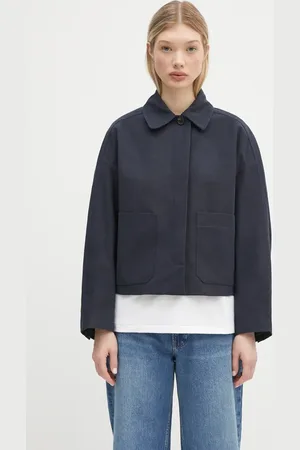 A.P.C. Bunda Veste Bianca tmavomodrá barva