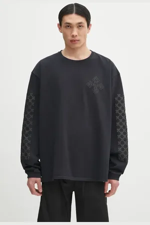 Rhude Bavlněné tričko s dlouhým rukávem Cross Logo barva