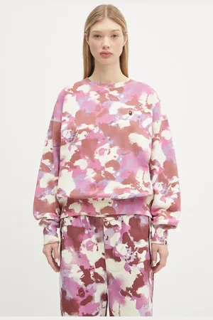 A Bathing Ape Bavlněná mikina Map Camo Crewneck dámská