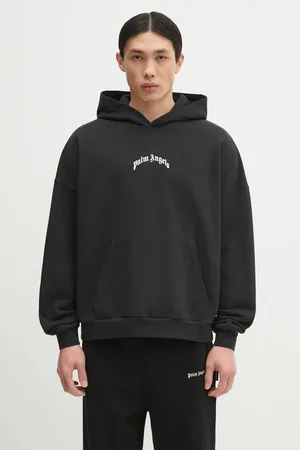 Palm Angels Bavlněná mikina Back Curved Logo pánská