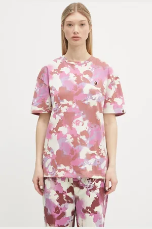 A Bathing Ape Bavlněné tričko Map Camo Oversized dámské