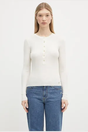 ANINE BING Vlněné tričko s dlouhým rukávem Katrin Long Sleeve Sweater barva
