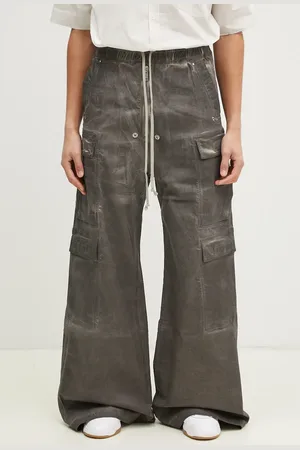 Rick Owens Kalhoty Rick Owens Double Cargo Jumbo Belas pánské