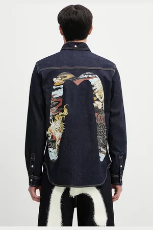 Evisu Džínová košile Hakutaku Daicock Printed Denim LS pánská