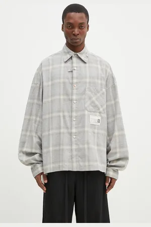 Maison Mihara Yasuhiro Oboustranná košile s příměsí lnu Both Fronts L/S Shirts barva