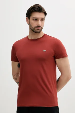 Lacoste Bavlněné tričko bílá barva