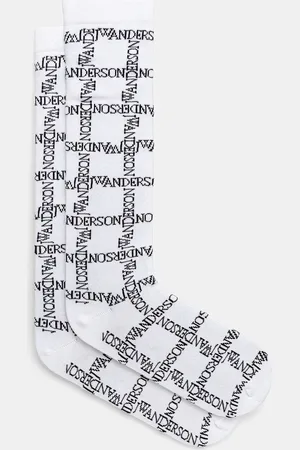 J.W.Anderson Ponožky Logo Grid Long barva