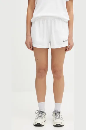 Sporty & Rich Bavlněné šortky Serif Logo Disco Short dámské