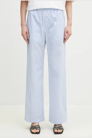 Fiorucci Bavlněné kalhoty Striped Logo dámské