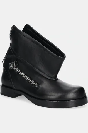 J.W.Anderson Kožené kotníkové boty Biker Boot dámské