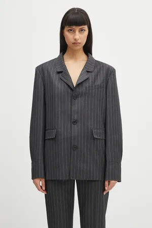 J.W.Anderson Vlněné sako Open Back Tailored barva