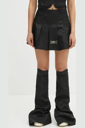 Ganni Sukně Duchesse Nylon Pleated Mini barva