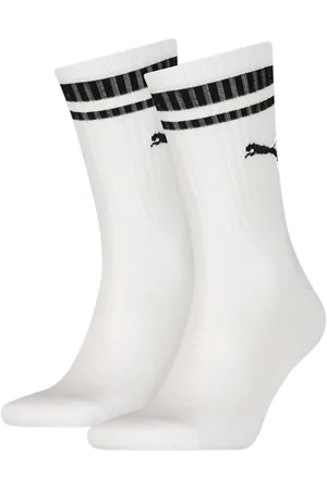 PUMA Unisex Crew Shirt Heritage Stripe Socks 2 Pack