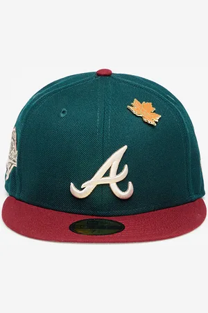 New Era Kšiltovka 5950 Mlb Ws Contrast 59Fifty Atlanta Braves New Olive/ Optic White 7 1/2