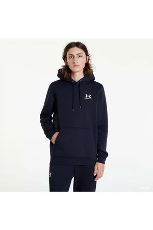 Under Armour Mikina Essential Fleece Hoodie Black/ White S
