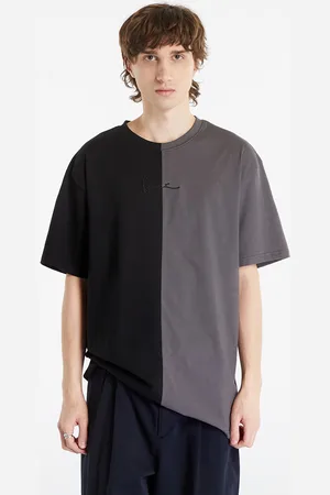 Karl Kani Tričko Small Signature Split Tee Black/ Anthracite S