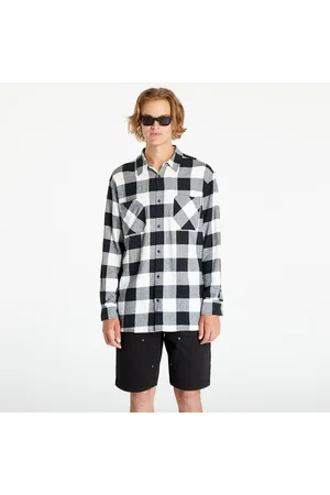 Urban classics Košile Long Oversized Checked Shirt Black/ White S