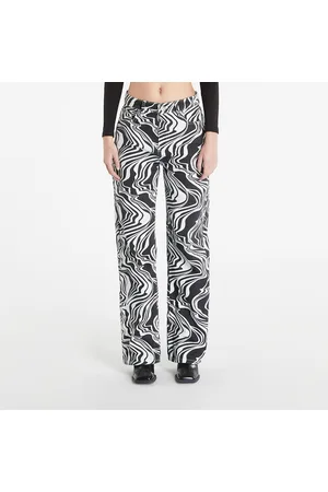 Sixth June Džíny Straight Leg Printed Jeans Black/ White W26