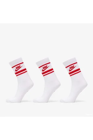 Nike Ponožky NSW Everyday Essential Crew Socks 3-Pack White/ Red L