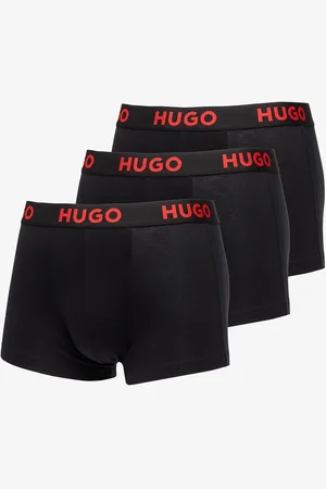 HUGO BOSS Boxerky Logo-Waistband Stretch Trunks 3-Pack S