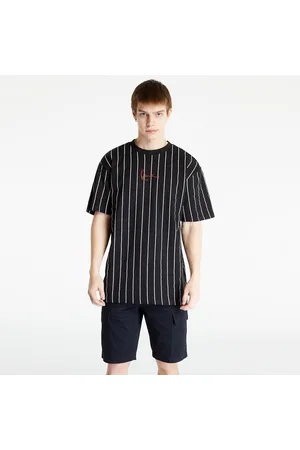 Karl Kani Tričko Small Signature Pinstripe Tee Black/ White S
