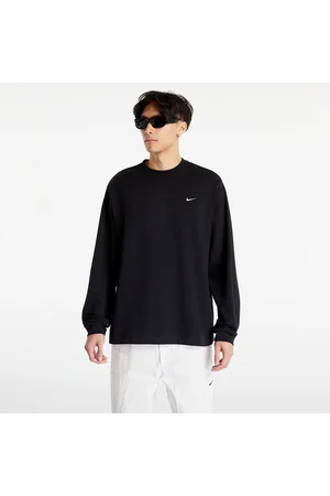 Nike Tričko Solo Swoosh Unisex Long-Sleeve Top Black/ White L