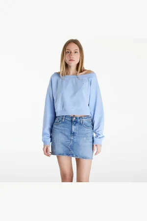Tommy Hilfiger Mikina Tommy Jeans Cropped Off Shoulder Sweatshirt L