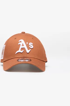 New Era Kšiltovka Oakland Athletics MLB Side Patch 9FORTY Adjustable Cap Brown/ White Universal
