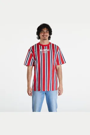 Karl Kani Tričko Retro Striped Tee Red/ Navy/ Off White S