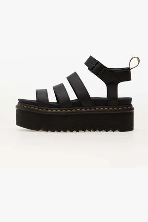 Dr. Martens Tenisky Blaire Quad Hydro Leather Platform Strap Sandals EUR 40