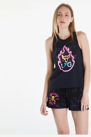 Under Armour Tílko Project Rock W Neon Flame Tank Black/ Black M